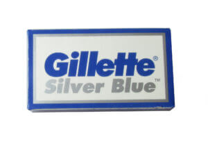 Gillette silver blue box