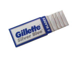 Gillette silver blue box opening box