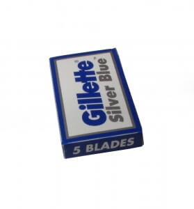 Gillette silver blue box